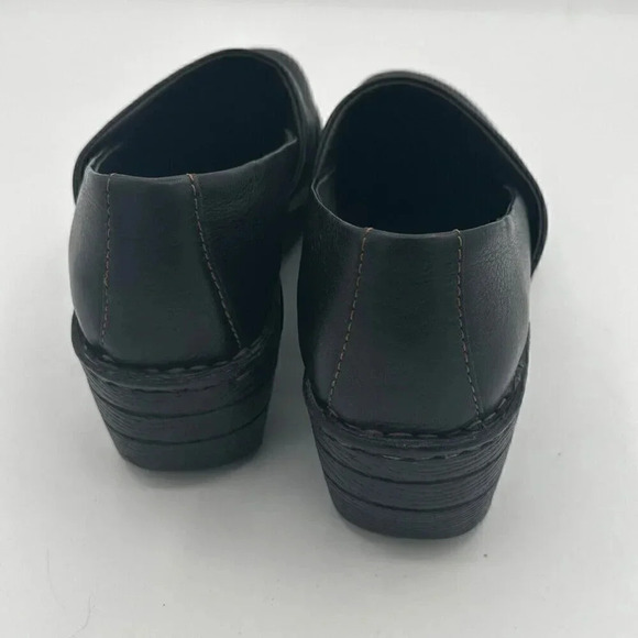 BORN B.O.C. BLACK LEATHER CLOGS, WOMEN'S SIZE 9 - Picture 5 of 13
